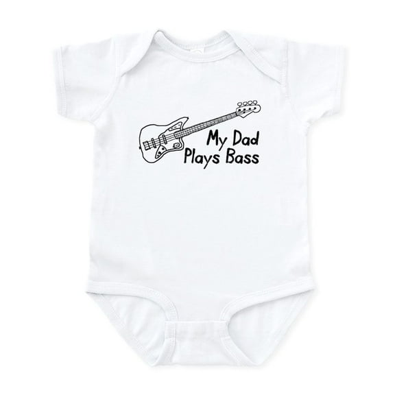 CafePress - Dad Plays Bass Infant Bodysuit - Baby Light Bodysuit, Size Newborn - 24 Months