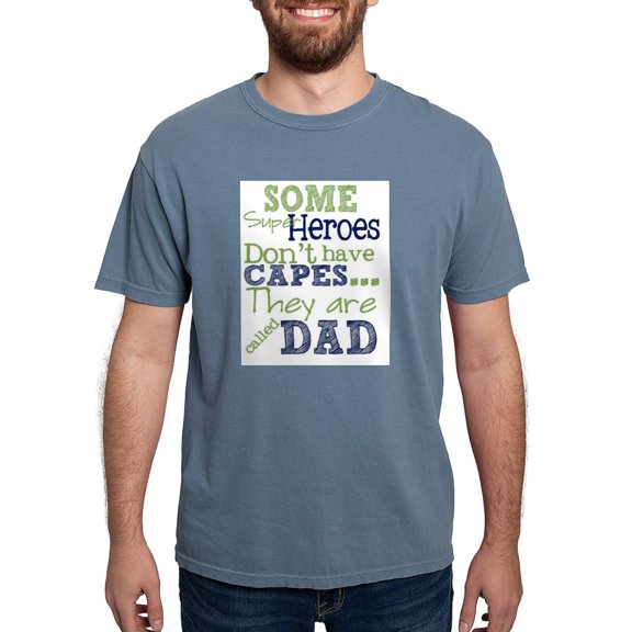 CafePress - Dad Super Heroes T Shirt - Mens Comfort Colors Shirt