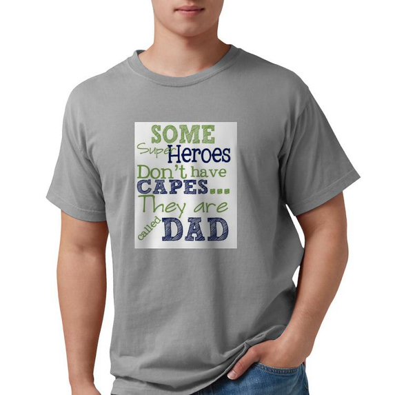 CafePress - Dad Super Heroes T Shirt - Mens Comfort Colors Shirt