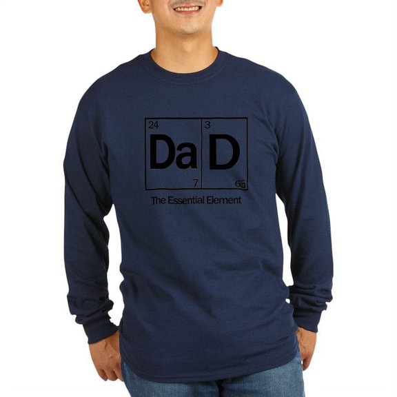 CafePress - Dad: The Essential Element Long Sleeve T Shirt - Long Sleeve Dark T-Shirt