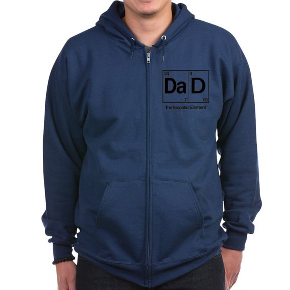 CafePress - Dad: The Essential Element Men's Zip Up Hoodie - Zip Hoodie, Classic Hooded Sweatshirt with Metal Zipper