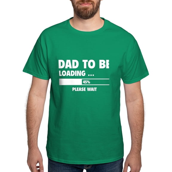 CafePress - Dad To Be Loading Dark T Shirt - Men's Classic Graphic Cotton T-Shirt