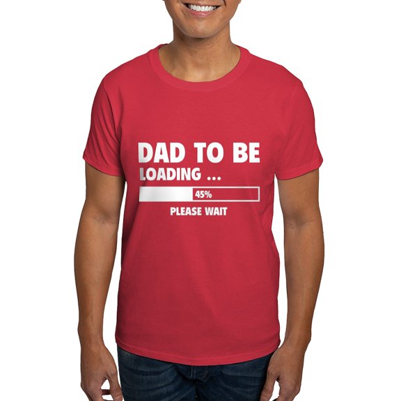 CafePress - Dad To Be Loading Dark T Shirt - Men's Classic Graphic Cotton T-Shirt