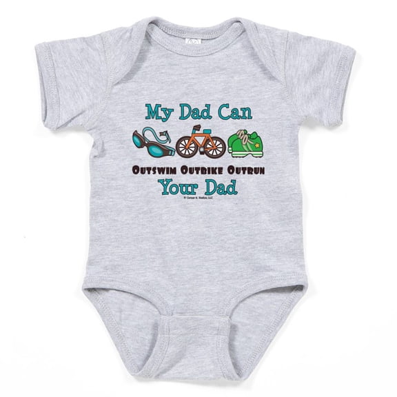 CafePress - Dad Triathlete Triathlon Infant Bodysuit - Cute Infant Bodysuit Baby Romper - Size Newborn - 24 Months