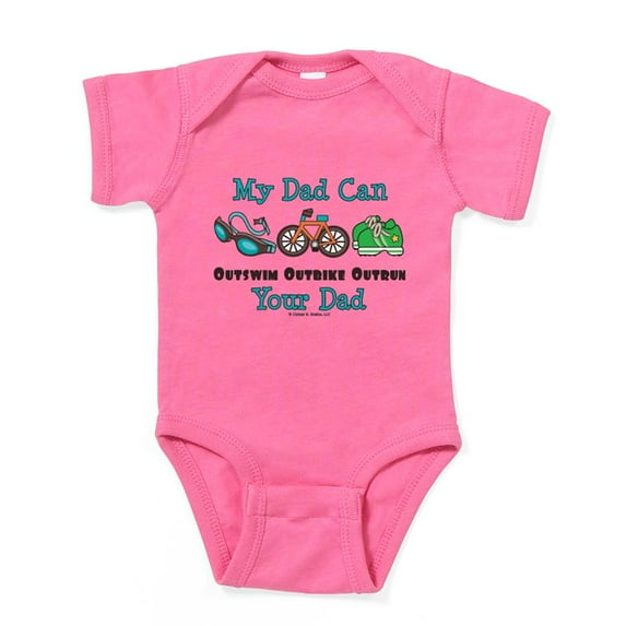 CafePress - Dad Triathlete Triathlon Infant Bodysuit - Cute Infant Bodysuit Baby Romper - Size Newborn - 24 Months