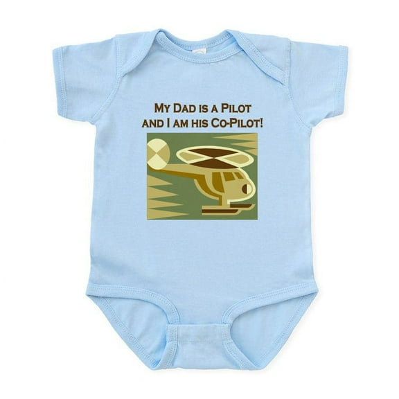 CafePress - Dad's Co Pilot Helicopter Infant Bodysuit - Baby Light Bodysuit, Size Newborn - 24 Months