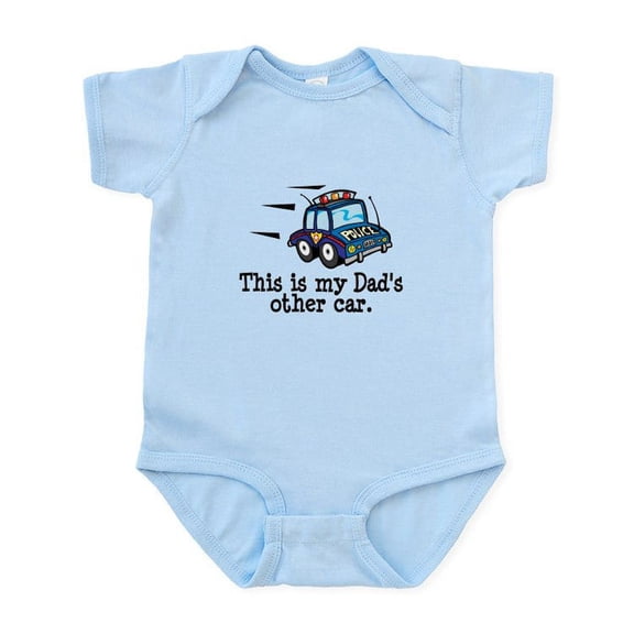 CafePress - Dad's Police Car Infant Bodysuit - Baby Light Bodysuit, Size Newborn - 24 Months