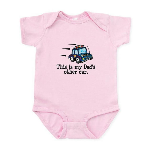 CafePress - Dad's Police Car Infant Bodysuit - Baby Light Bodysuit, Size Newborn - 24 Months