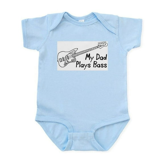 CafePress - Dadbassblk Body Suit - Baby Light Bodysuit, Size Newborn - 24 Months