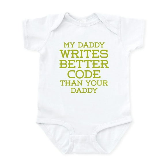 CafePress - Daddy Codes Better Body Suit - Baby Light Bodysuit, Size Newborn - 24 Months