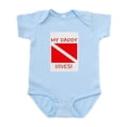 thumbnail image 1 of CafePress - Daddy Dives SCUBA Diving Infant Bodysu - Baby Light Bodysuit, Size Newborn - 24 Months, 1 of 4