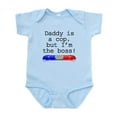 thumbnail image 1 of CafePress - Daddy Is A Cop But Im The Boss Body Suit - Baby Light Bodysuit, Size Newborn - 24 Months, 1 of 4