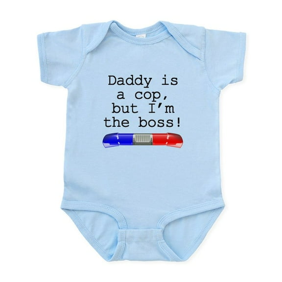 CafePress - Daddy Is A Cop But Im The Boss Body Suit - Baby Light Bodysuit, Size Newborn - 24 Months