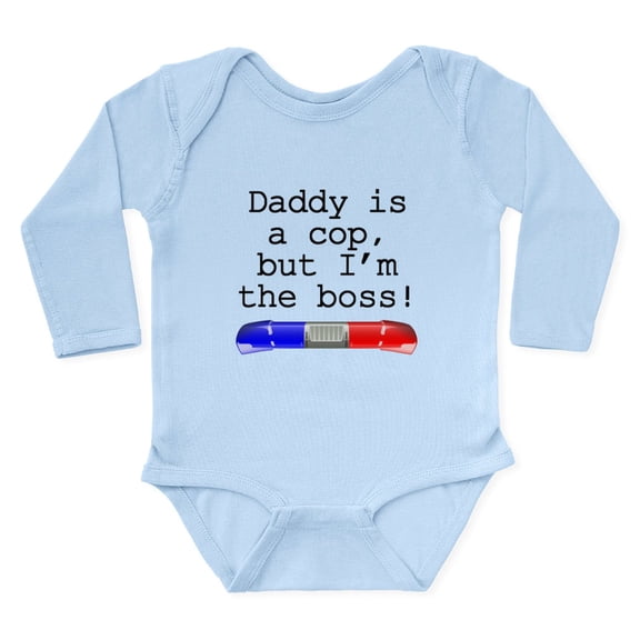 CafePress - Daddy Is A Cop But Im The Boss Body Suit - Long Sleeve Cotton Baby Bodysuit