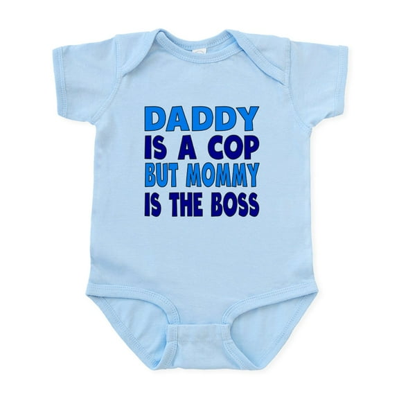 CafePress - Daddy Is A Cop Mommy Is The Boss Body Suit - Baby Light Bodysuit, Size Newborn - 24 Months