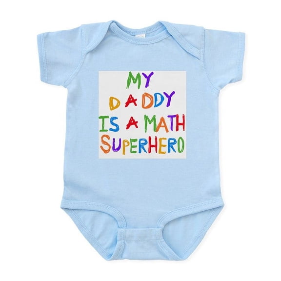 CafePress - Daddy Is A Math Superhero Infant Bodysuit - Baby Light Bodysuit, Size Newborn - 24 Months