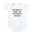 thumbnail image 1 of CafePress - Daddy Is A Soldier Mommy Is Boss Body Suit - Baby Light Bodysuit, Size Newborn - 24 Months, 1 of 4