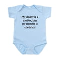 thumbnail image 1 of CafePress - Daddy Is A Soldier Mommy Is Boss Body Suit - Baby Light Bodysuit, Size Newborn - 24 Months, 1 of 4