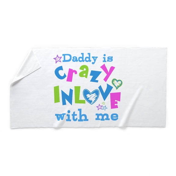 CafePress - Daddy Is Crazy In Love With Me - Large Beach Towel, Soft 30"x60" Towel with Unique Design