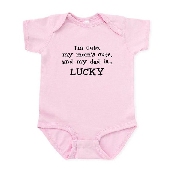 CafePress - Daddy Is Lucky Infant Bodysuit - Baby Light Bodysuit, Size Newborn - 24 Months