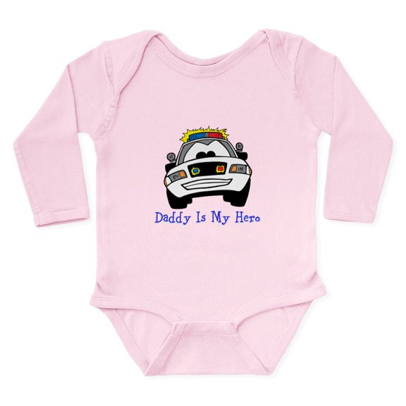 CafePress - Daddy Is My Hero Body Suit - Long Sleeve Cotton Baby Bodysuit