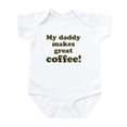 thumbnail image 1 of CafePress - Daddy Makes Great Coffee Body Suit - Baby Light Bodysuit, Size Newborn - 24 Months, 1 of 4