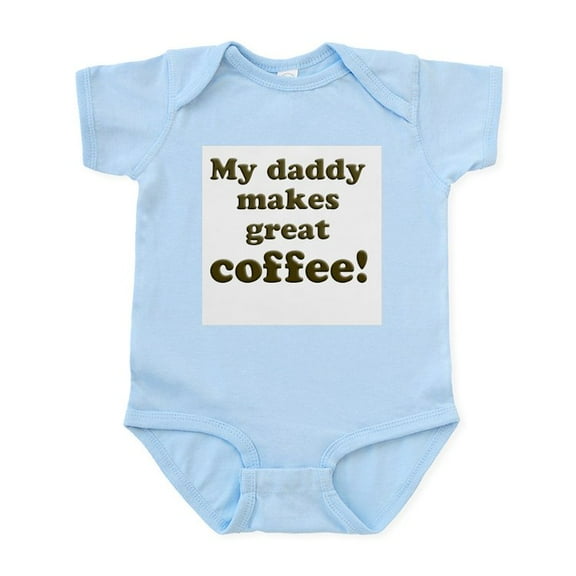 CafePress - Daddy Makes Great Coffee Body Suit - Baby Light Bodysuit, Size Newborn - 24 Months