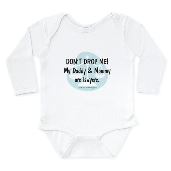 CafePress - Daddy & Mommy Lawyers Long Sleeve Infant Bodysuit - Long Sleeve Cotton Baby Bodysuit