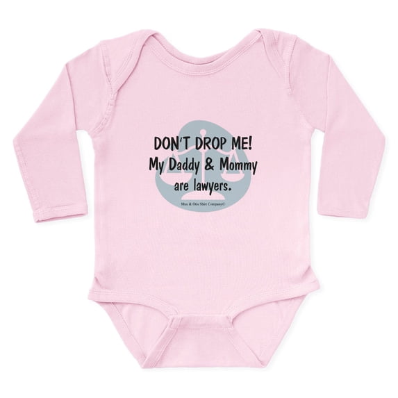 CafePress - Daddy & Mommy Lawyers Long Sleeve Infant Bodysuit - Long Sleeve Cotton Baby Bodysuit
