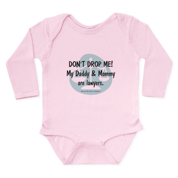 CafePress - Daddy & Mommy Lawyers Long Sleeve Infant Bodysuit - Long Sleeve Cotton Baby Bodysuit