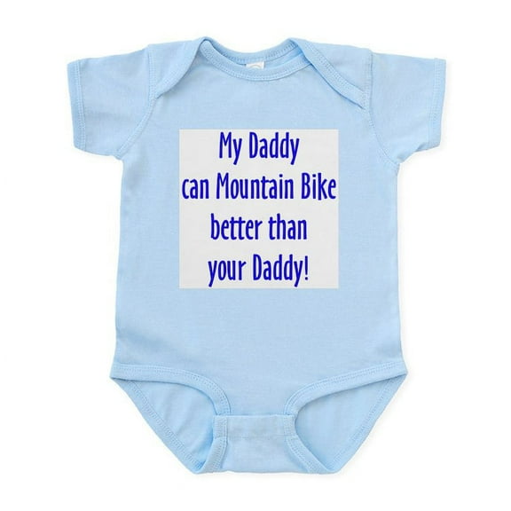 CafePress - Daddy Mountain Bike Body Suit - Baby Light Bodysuit, Size Newborn - 24 Months