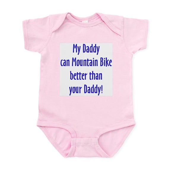 CafePress - Daddy Mountain Bike Body Suit - Baby Light Bodysuit, Size Newborn - 24 Months