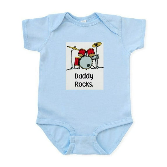CafePress - Daddy Rocks Body Suit - Baby Light Bodysuit, Size Newborn - 24 Months