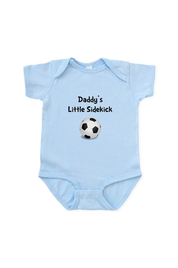 - Daddy’S Sidekick Soccer Infant Bodysuit - Baby Light Bodysuit, Size Newborn - 24 Months