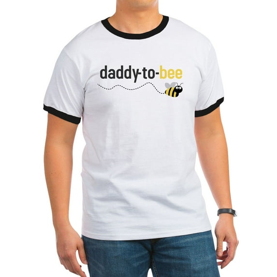 CafePress - Daddy To Bee T Shirt - 100% Cotton Ringed T-Shirt