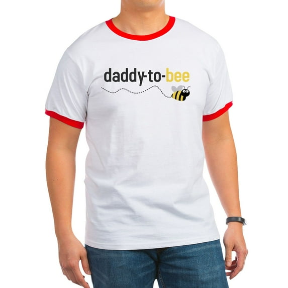 CafePress - Daddy To Bee T Shirt - 100% Cotton Ringed T-Shirt