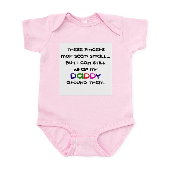 CafePress - Daddy Wrapped Around Finger Infant Bodysuit - Baby Light Bodysuit, Size Newborn - 24 Months