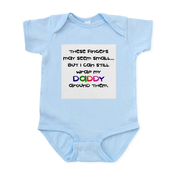 CafePress - Daddy Wrapped Around Finger Infant Bodysuit - Baby Light Bodysuit, Size Newborn - 24 Months