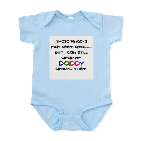 CafePress - Daddy Wrapped Around Finger Infant Bodysuit - Baby Light Bodysuit, Size Newborn - 24 Months