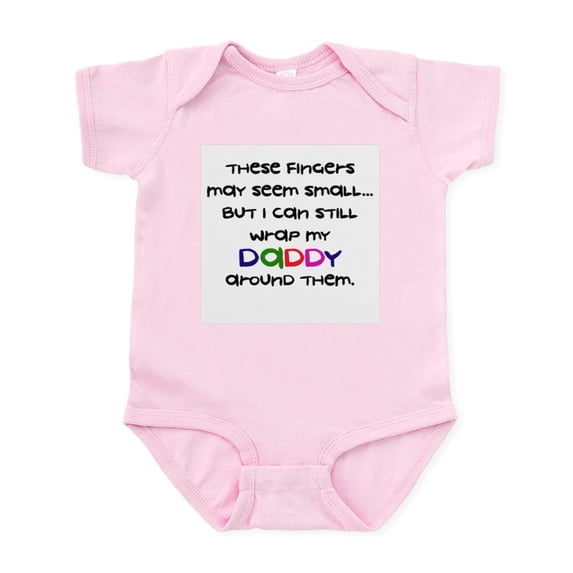 CafePress - Daddy Wrapped Around Finger Infant Bodysuit - Baby Light Bodysuit, Size Newborn - 24 Months
