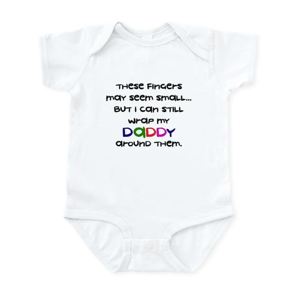 CafePress - Daddy Wrapped Around Finger Infant Bodysuit - Baby Light Bodysuit, Size Newborn - 24 Months