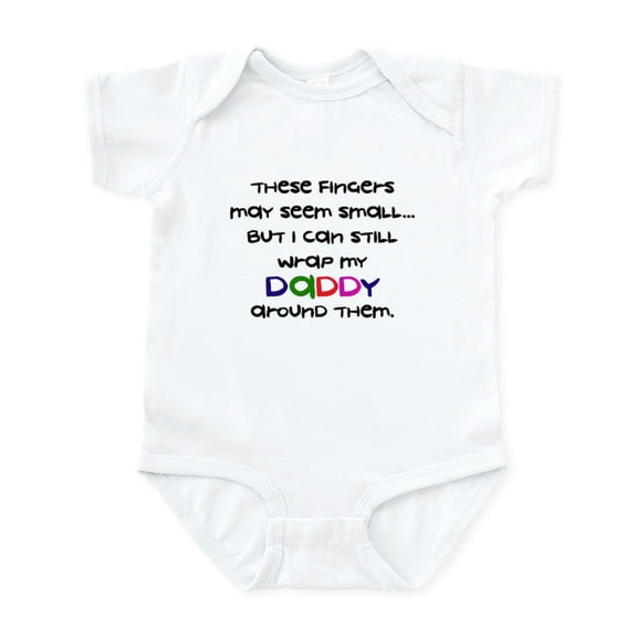 CafePress - Daddy Wrapped Around Finger Infant Bodysuit - Baby Light Bodysuit, Size Newborn - 24 Months
