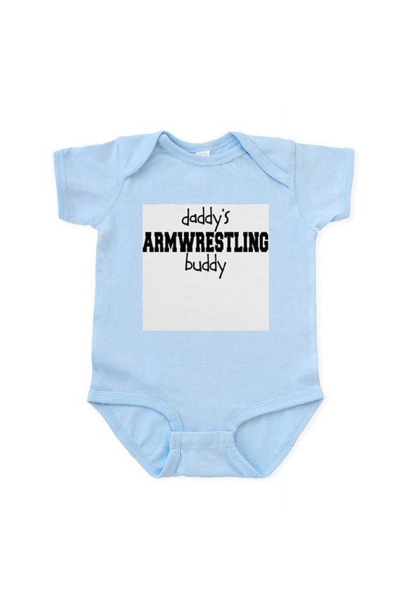 - Daddy's Armwrestling Buddy Infant Bodysuit - Baby Light Bodysuit, Size Newborn - 24 Months