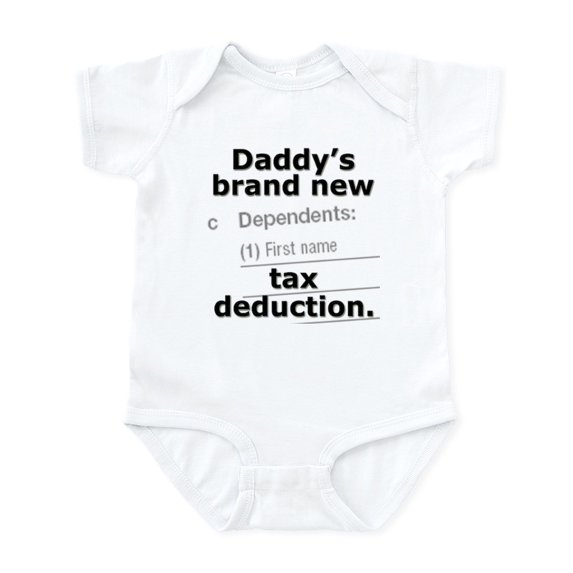 CafePress - Daddy's Brand New Deduction Infant Bodysuit - Baby Light Bodysuit, Size Newborn - 24 Months