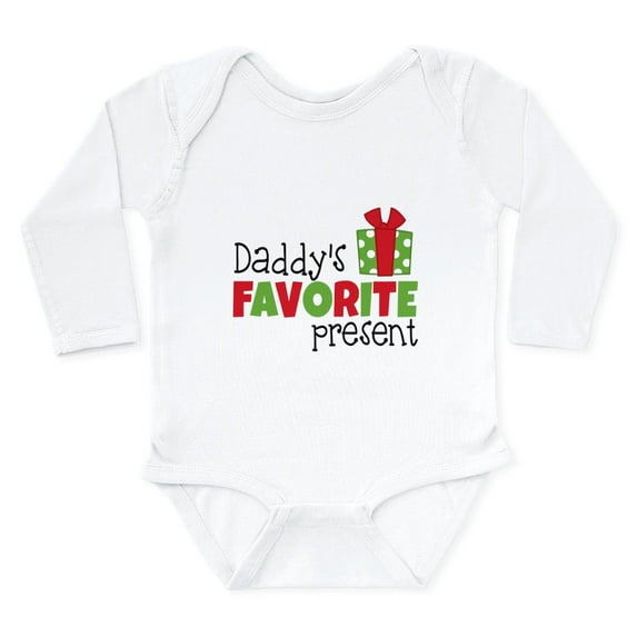 CafePress - Daddy's Favorite Present Body Suit - Long Sleeve Cotton Baby Bodysuit