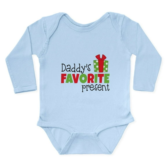 CafePress - Daddy's Favorite Present Body Suit - Long Sleeve Cotton Baby Bodysuit