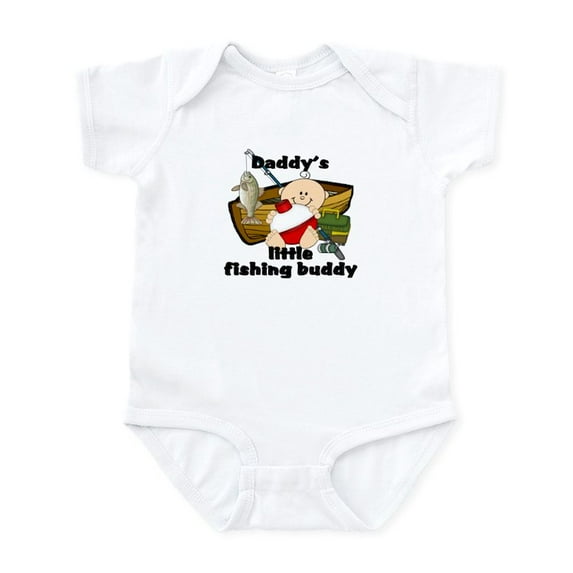 CafePress - Daddy's Fishing Buddy B Infant Bodysuit - Baby Light Bodysuit, Size Newborn - 24 Months