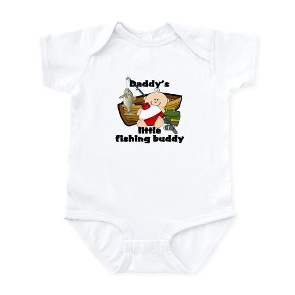 CafePress - Daddy's Fishing Buddy B Infant Bodysuit - Baby Light Bodysuit, Size Newborn - 24 Months