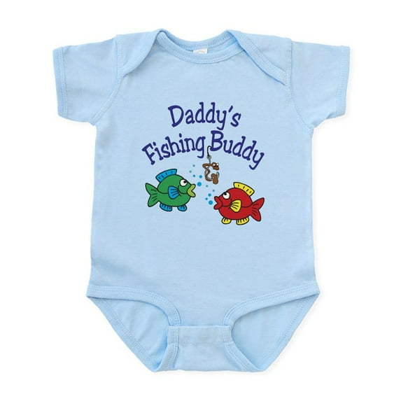 CafePress - Daddy's Fishing Buddy Infant Bodysuit - Baby Light Bodysuit, Size Newborn - 24 Months