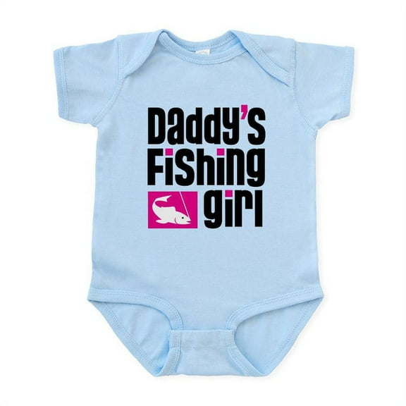 CafePress - Daddy's Fishing Girl Infant Bodysuit - Baby Light Bodysuit, Size Newborn - 24 Months